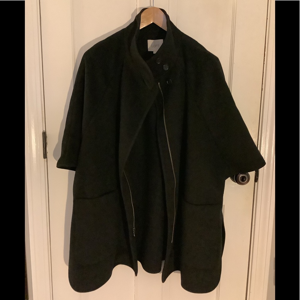New Ann Taylor LOFT Wool Cape Coat M